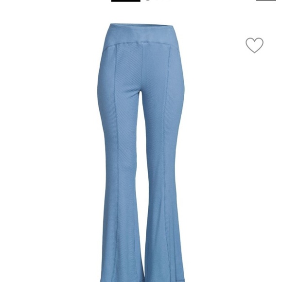 Area Stars NWT Pull On Ribbed Bell Flare Athleisure Pant in Blue Size Small - Picture 4 of 14